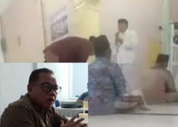Diduga Syaiful Bahri saat berpidato ketika berada di Mesjid Darul Muttaqin Dusun Tanah Periuk, Kecamatan Tanah Sepenggal Lintas yang viral di media sosial(photo atas). Photo bawah, Z Arifin ketika memberikan keterangan resmi, Sabtu siang (14-11-2020).