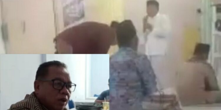 Diduga Syaiful Bahri saat berpidato ketika berada di Mesjid Darul Muttaqin Dusun Tanah Periuk, Kecamatan Tanah Sepenggal Lintas yang viral di media sosial(photo atas). Photo bawah, Z Arifin ketika memberikan keterangan resmi, Sabtu siang (14-11-2020).