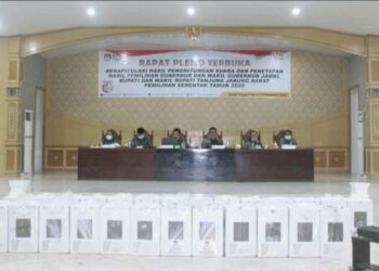 KPU Tanjabbar Gelar Rapat Pleno Hasil Rekapitulasi di Tingkat Kabupaten