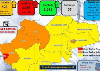 Paparan COVID-19 Jambi Bagian Barat Berkategori Sedang Hingga Tinggi
