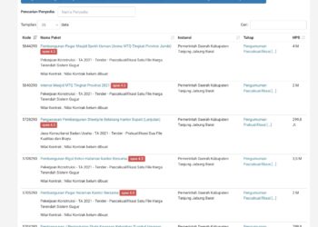 Dipenghujung Jabatan Bupati, Lelang Ratusan Proyek APBD di Tanjabbar Kejar Tayang