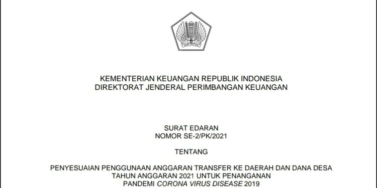 SE Kemenkeu Amanatkan Desa Wajib Anggarkan Dana Desa 8 Persen untuk Covid-19