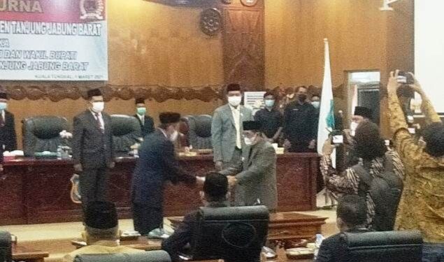 DPRD Tanjabbar Gelar Paripurna Sertijab Bupati