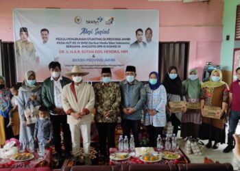Rayakan HUT ke-4, SMSI Jambi Bersama SAH dan BKKBN Gelar Aksi Sosial