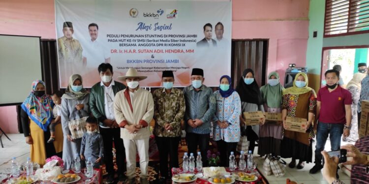 Rayakan HUT ke-4, SMSI Jambi Bersama SAH dan BKKBN Gelar Aksi Sosial