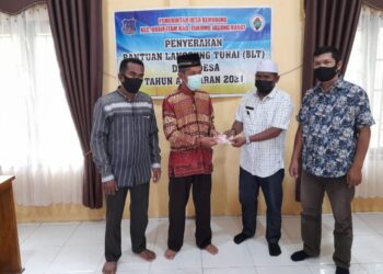 54 KPM Terima BLT Dana Desa Tahap 1 Tahun 2021 di Desa Kemuning