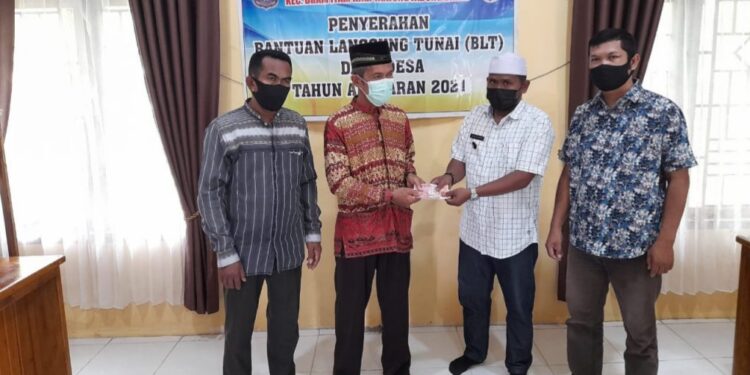 54 KPM Terima BLT Dana Desa Tahap 1 Tahun 2021 di Desa Kemuning