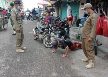 Tak Pakai Masker, Puluhan Warga Terjaring Razia Yustisi