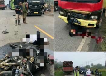 Kecelakaan Maut di Bungo,  Pasutri Warga Kecamatan Rimbo Bujang Terlidas Truck