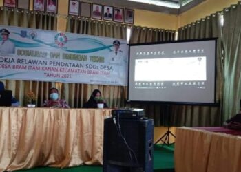 Pokja Pendataan SDGs di Desa Bram Itam Kanan Ikuti Pembekalan dan Sosialisasi