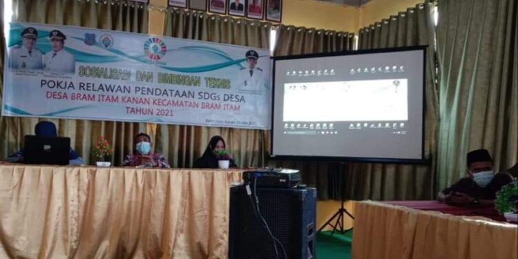 Pokja Pendataan SDGs di Desa Bram Itam Kanan Ikuti Pembekalan dan Sosialisasi