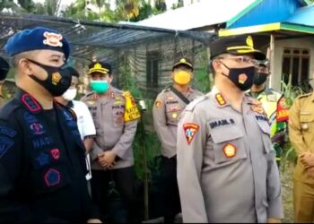Turun ke Desa Semau, Polda Jambi Puji Kesiapan Posko PPKM Mikro dan Ketahanan Pangan