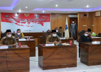 Bahas Pencegahan Covid-19, Ketua DPRD Tanjabbar H.Abdullah Hadiri Rapat Virtual dengan Presiden