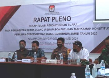 Hasil Pleno PPK di Sungai Gelam CE-Ratu Kalah 342 Suara Dari Haris-Sani