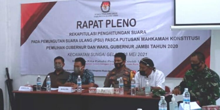 Hasil Pleno PPK di Sungai Gelam CE-Ratu Kalah 342 Suara Dari Haris-Sani