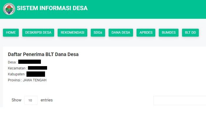 Menu SSID Kementerian Desa 