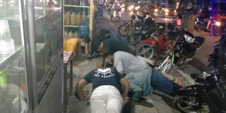 Tak Pakai Masker, Puluhan Muda-mudi Terjaring Oprasi Yustisi