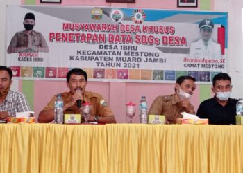 Pertama di Kecamatan Mestong, Desa Ibru Gelar Musdesus Penetapan Hasil Pendataan SDG’s Desa