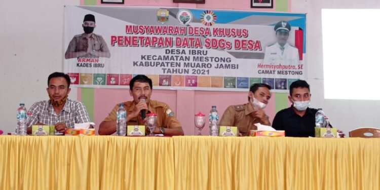 Pertama di Kecamatan Mestong, Desa Ibru Gelar Musdesus Penetapan Hasil Pendataan SDG’s Desa