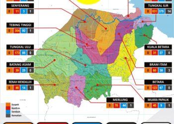 Nyaris Sentuh 1.500, Pasien Positif Corona di Tanjabbar Tembus 1.448 Orang