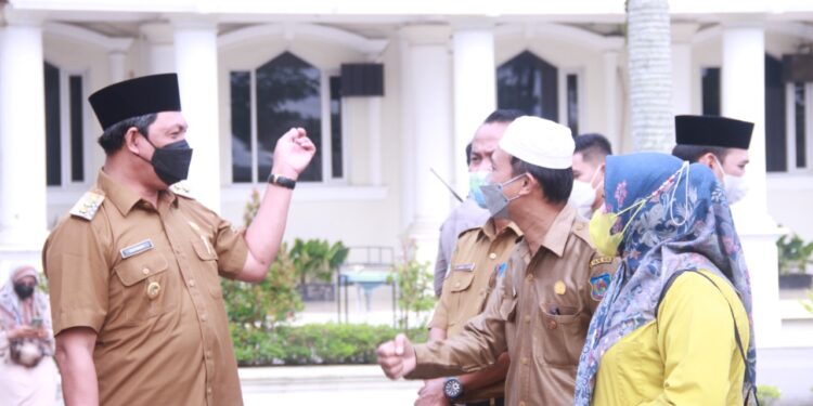 Wabup Bersama Kapolres dan Dandim Pantau Pelaksanaan Vaksinasi Covid