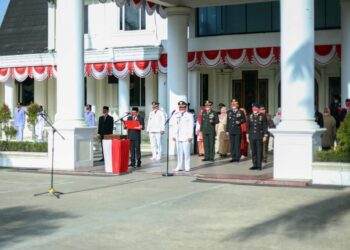 Upacara Pengibaran Bendera Merah Putih Peringatan HUT RI Ke-76, Bupati Didaulat Jadi Inspektur Upacara