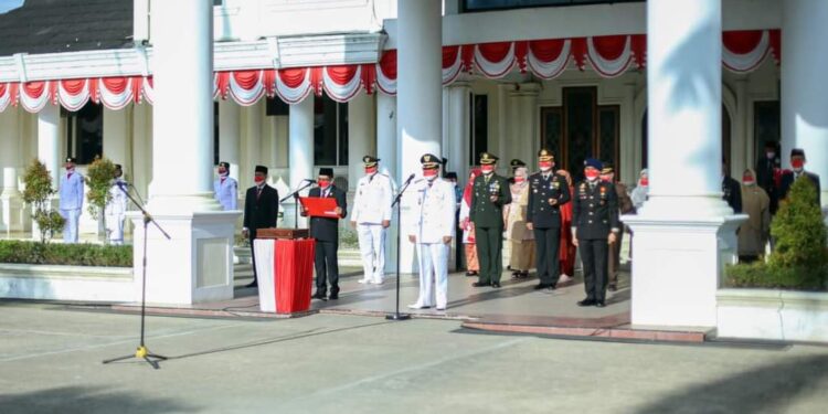 Upacara Pengibaran Bendera Merah Putih Peringatan HUT RI Ke-76, Bupati Didaulat Jadi Inspektur Upacara