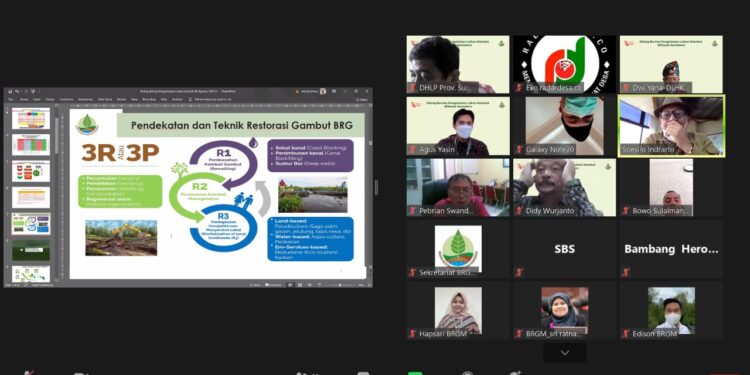 BRGM Wilayah Sumatera Gelar Dialog Virtual Tentang Pengelolaan Lahan Gambut