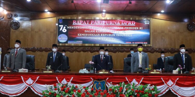 Bupati Tanjabbar Hadiri Rapat Paripurna DPRD Dengar Pidato Kenegaraan Presiden Jokowi