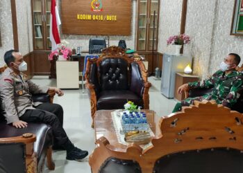 Resmi Jabat Kapolres Bungo, AKBP Guntur Sambangi Makodim 0416 Bute