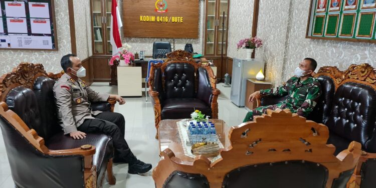 Resmi Jabat Kapolres Bungo, AKBP Guntur Sambangi Makodim 0416 Bute