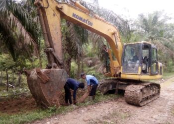 Jalan Mulai Dubuka, Warga Sungai Bengkal Bantu Pra TMMD ke -112 Kodim Bute