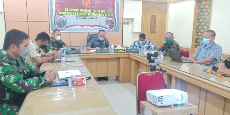 Dandim 0416 Bute dan Bupati Tebo Gelar Rakornis TMMD ke-112