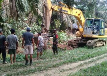 Warga Kemantan Sambut Gembira Giat TMMD ke-112 Kodim 0416 Bute
