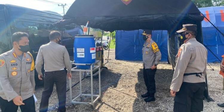 Jelang Pemberlakuan Pengetatan PPKM, Kapolda Jambi Turun Mengecek Pos Penyekatan