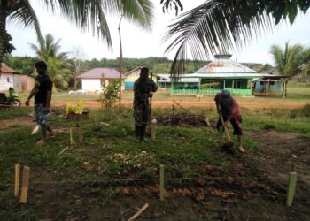 Satgas TMMD Kodim 0416/ Bute, Mulai Buat Pondasi MCK Umum