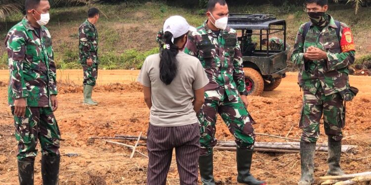 Dandim 0416 Bute Cek Pembukaan Jalan Baru di Lokasi TMMD