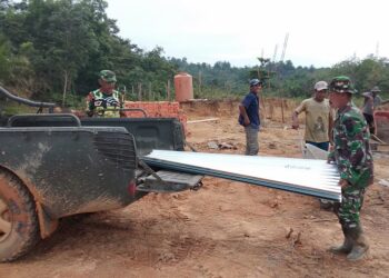 Satgas TMMD Kebut Pembangunan Rumah Guru Honor