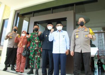 Bersama Kapolda dan Kapolres, Bupati Ikuti Rakor Penanganan Covid-19 dan Persiapan MTQ Ke-50