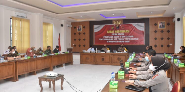 Dalam Rangka Rakor Penanganan Covid-19 dan Persiapan MTQ Ke-50, Kapolda Kunker Ke Tanjabbar