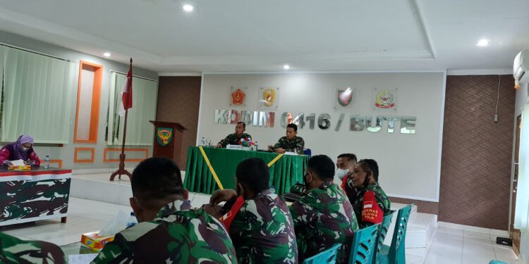 Dandim 0416 Bute, Pimpin Rapat Perwira Kesiapan Pembukaan TMMD ke-112 di Tebo
