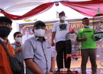 Secara Resmi Buka Lomba Seni Burung Kicau Bupati Cup 2021, Bupati Ingatkan Tetap Patuhi Protokol Kesehatan 