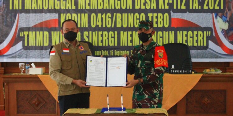 Resmi Bupati Tebo Buka TMMD ke-112 Kodim 0416/Bungo Tebo