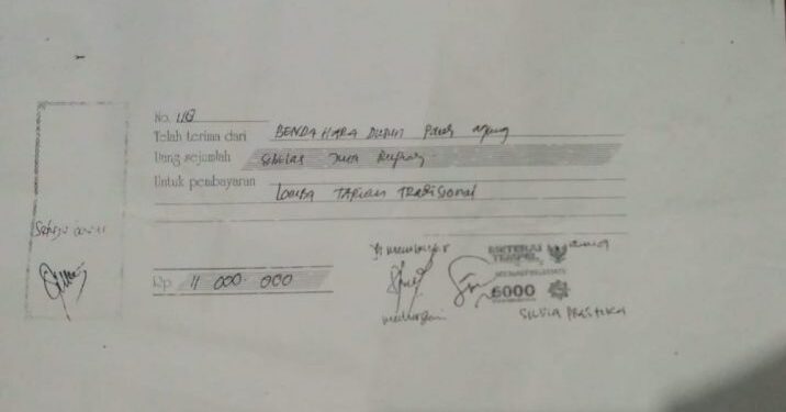 Gasak Dana Desa Menggunakan Kwitansi Bodong