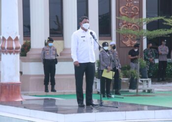 Hadiri Apel Gelar Pasukan Pengamanan MTQ, Wabup Harap Penjagaan Pos Dioptimalkan 