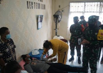 Katim Wasev Mabes TNI, Pantau Donor Darah di Lokasi TMMD ke-112