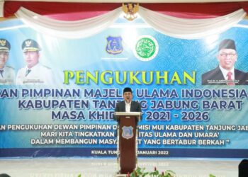 Kukuhkan Dewan Pimpinan MUI, Bupati Harap Dapat Bersinergi Membangun Tanjab Barat 