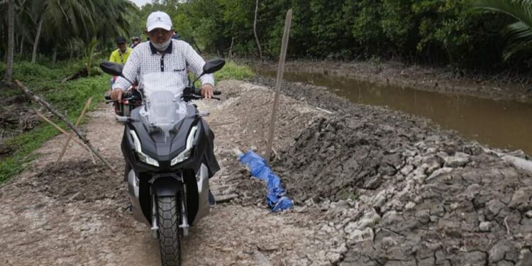 Tinjau Wisata Mangrove Pakai Motor, Bupati Akan Gandeng Perusahaan Kembangkan Wisata Mangrove 