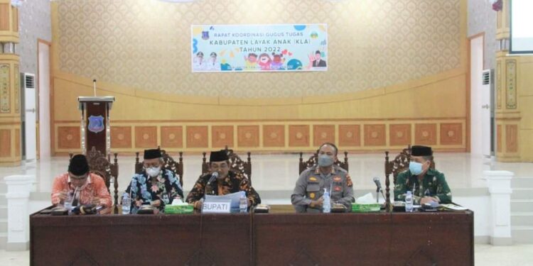 Pimpin Rakor Gugus Tugas KLA, Bupati : Anak Adalah Investasi Masa Depan