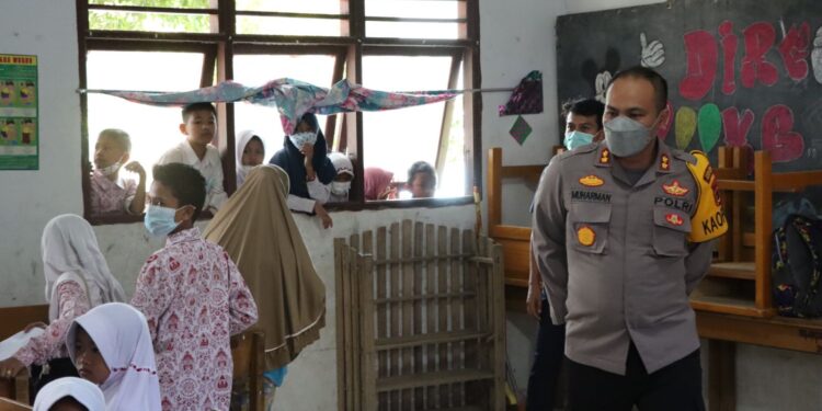 Tinjau Vaksinasi Anak, Ini Harapan Kapolres Tanjabbar